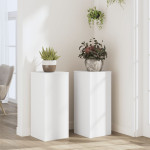 vidaXL Stojalo za rastline 2 kosa belo 30x30x70 cm inženirski les