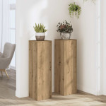 vidaXL Stojalo za rastline 2 kosa artisan hrast 25x25x80 cm inž. les