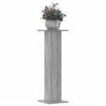 vidaXL Stojalo za rastline 2 kosa siva sonoma 30x30x95 cm inž. les