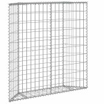 vidaXL Trapezna visoka greda gabion pocinkano jeklo 100x20x10 cm