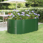 vidaXL Visoka greda iz cinkanega jekla 175x100x68 cm zelena