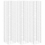 vidaXL Visoka greda gabion 3 kosi 30x30x150 cm železo