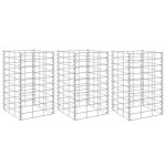 vidaXL Visoka greda gabion 3 kosi 30x30x50 cm železo