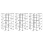 vidaXL Visoka greda gabion 3 kosi 30x30x50 cm železo