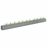vidaXL Visoka greda gabion pocinkano jeklo 450x30x30 cm