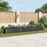 vidaXL Visoka greda pocinkano jeklo 480x80x45 cm antracitna