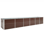 vidaXL Visoka greda pocinkano jeklo 480x80x77 cm rjava
