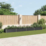 vidaXL Visoka greda pocinkano jeklo 600x80x45 cm antracitna