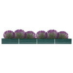 vidaXL Visoka greda pocinkano jeklo 600x80x45 cm zelena