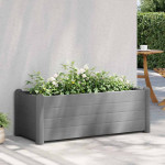vidaXL Visoka greda PP kamnito siva 100x43x35 cm