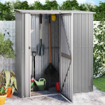 vidaXL Vrtna lopa siva 180,5x97x209,5 cm pocinkano jeklo