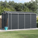 vidaXL Vrtna lopa antracit 191x385x198 cm pocinkano jeklo