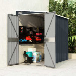 vidaXL Vrtna lopa antracitna 118x194x178 cm jeklo