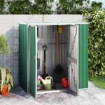 vidaXL Vrtna lopa za orodje zelena 161x89x161 cm pocinkano jeklo