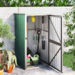 vidaXL Vrtna lopa za orodje zelena 88x89x161 cm pocinkano jeklo