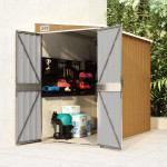 vidaXL Vrtna lopa rjava 118x194x178 cm pocinkano jeklo
