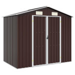 vidaXL Vrtna lopa rjava 205x129x183 cm pocinkano jeklo