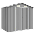 vidaXL Vrtna lopa siva 205x129x183 cm pocinkano jeklo