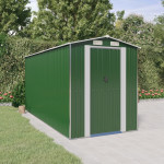 vidaXL Vrtna lopa zelena 192x440x223 cm pocinkano jeklo