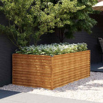 vidaXL Vrtna visoka greda 196x100x69 cm corten jeklo