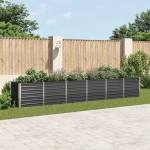 vidaXL Vrtna visoka greda pocinkano jeklo 480x80x77 cm antracitna