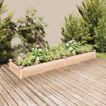 vidaXL Vrtna visoka greda s podlogo 240x60x25 cm trden les jelke