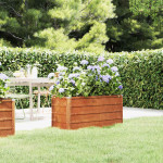 vidaXL Vrtna visoka greda rusty 100x40x45 cm corten jeklo