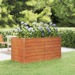 vidaXL Vrtna visoka greda rusty 160x80x77 cm corten jeklo
