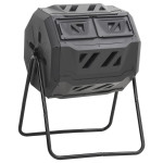 vidaXL Vrtni kompostnik črn 73x64x95 cm 160 L