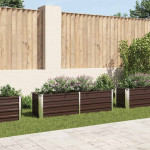 vidaXL Visoka greda rjava 160x40x45 cm pocinkano jeklo