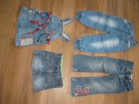 Jeans oblačila za deklico, velikost 92 (2 leti)