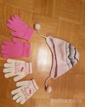 KAPA + 2x rokavice za deklico 4-6 let (pkt 595)