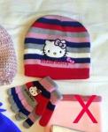 Kapa in rokavičke Hello Kitty za 4-6let