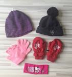 Komplet za deklice (nekje 4-7let) rokavice, kapa, trak