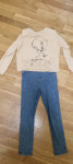 Komplet Zara jeggings in majčka 8let