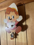 Bartolucci Italy, čudovita lesena otroška ura Ostržek, ročno delo