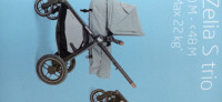 Komplet otroški voziček Maxi cosi 3 v 1 in isofix postaja