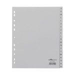Durable A4 20-delni register z razdelki, sivi