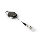 Durable Badge reel STYLE črn kovinski 10 kos 80 cm