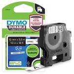 DYMO D1 Vinylband High Performance 12 mm x 5,5 m črno na belem