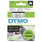 DYMO LabelWriter D1 etikete 9 mm x 7 m, prozorna, črni tisk (S0720670)