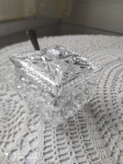 Kristalna brušena sladkornica s pokrovom in žličko, vel.8,5x8,5x9,5 cm