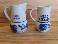 VRČ ČAŠA Z MODRIM VZORCEM ZA VINO, SOK  2 KOS WGZS LEGNICA POLJSKA