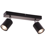 Brilliant LED stropni reflektor Taio 2-plamenski črn 35,5 cm
