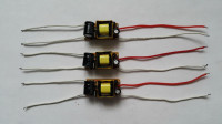 Trije LED driverji (220 V AC, 24-46 V DC, 200-380 mA DC, 8-12 W)