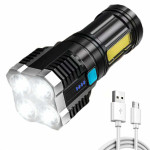 Večnamenska 4LED ročna COB LED svetilka z akumulatorjem 1000lm