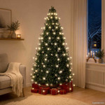 vidaXL Lučke za novoletno jelko 150 LED lučk hladno bele 150 cm
