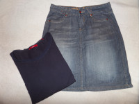 Jeans krilo + majica d.r. S*Oliver, št. 38/40