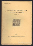 ČASOPIS ZA ZGODOVINO IN NARODOPISJE, 1939