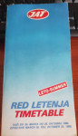 JAT - KNJIŽICA AVIONSKIH LETOV + KARTA IN BOARDING PASS, 1986
